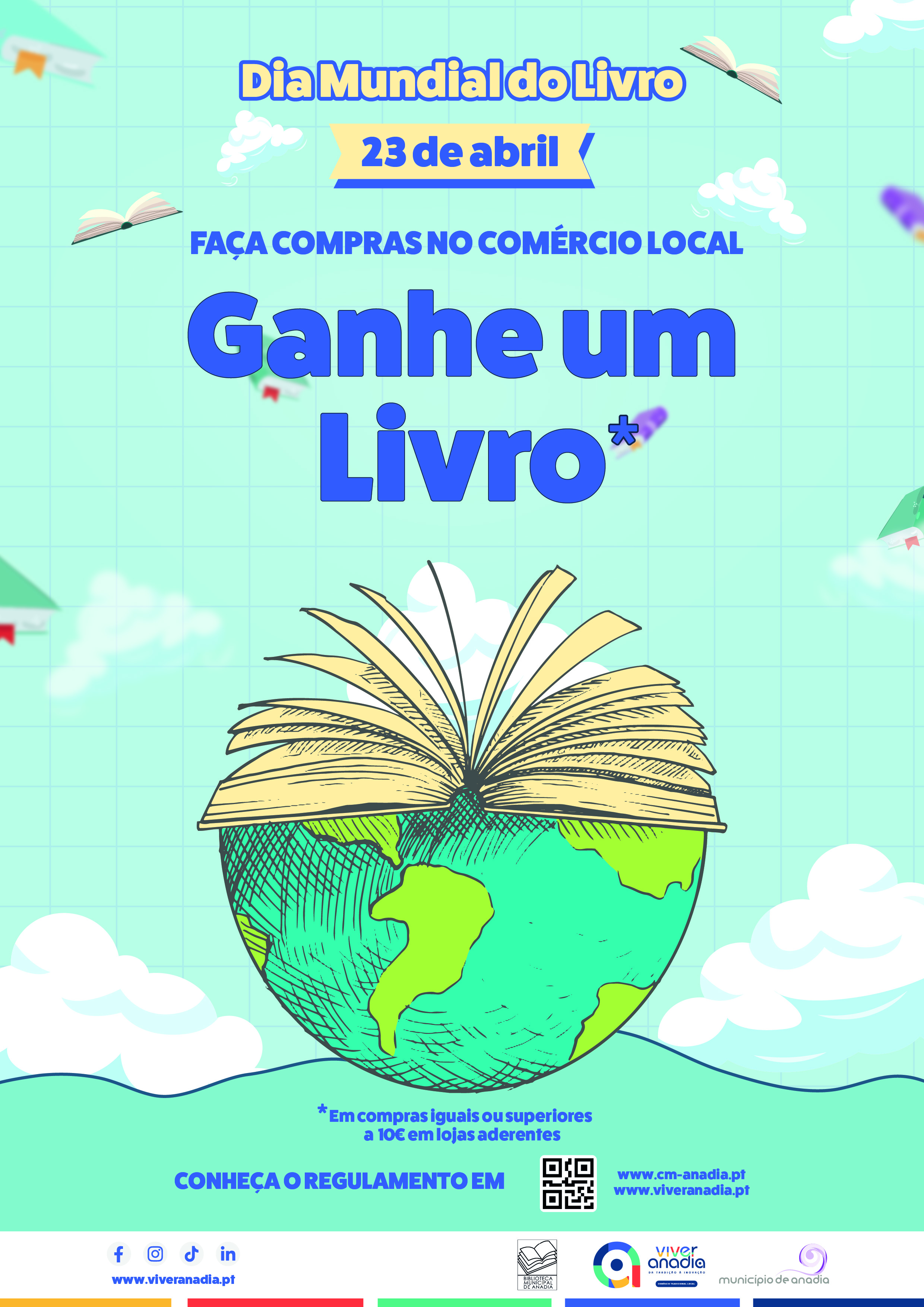 Faça compras no comércio local e ganhe um livro - Dia Mundial do Livro